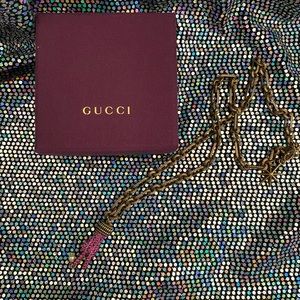 Gucci peace sign necklace